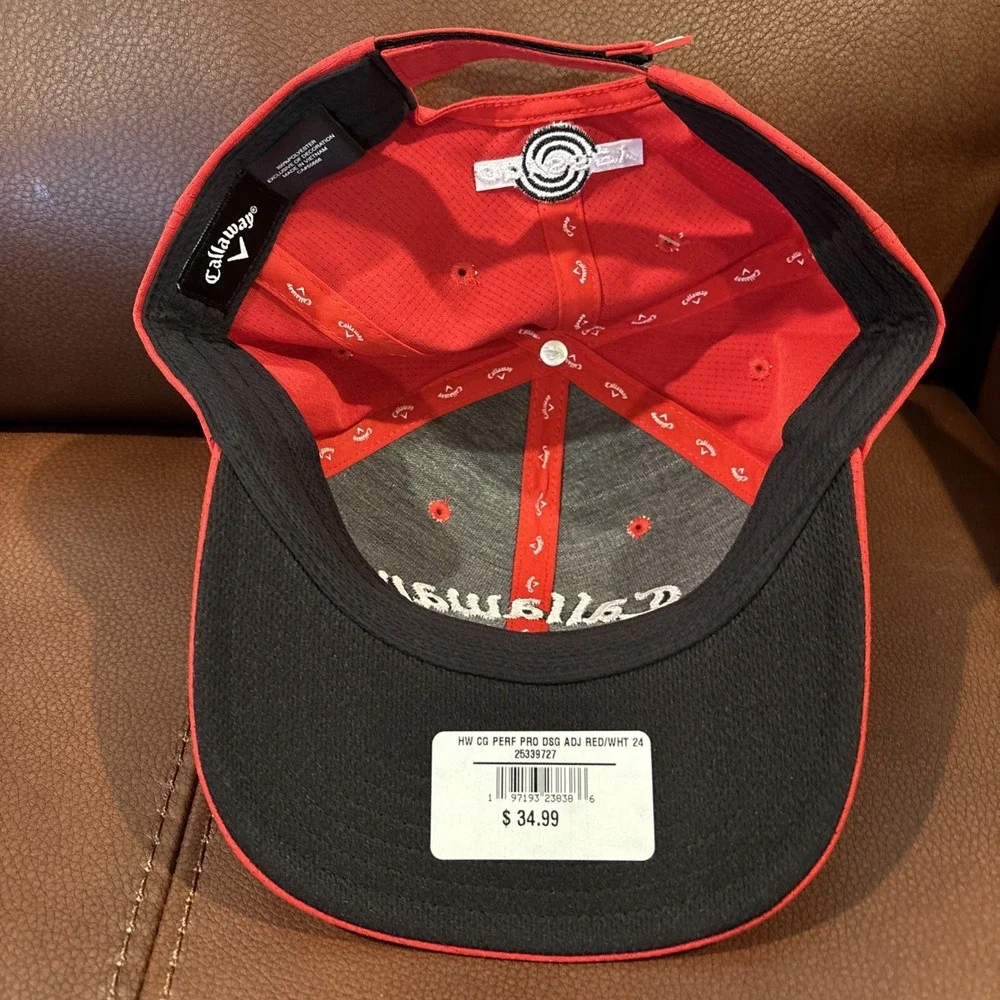 Callaway Adult Performance Pro Odyssey Red Adjustable Golf Hat New